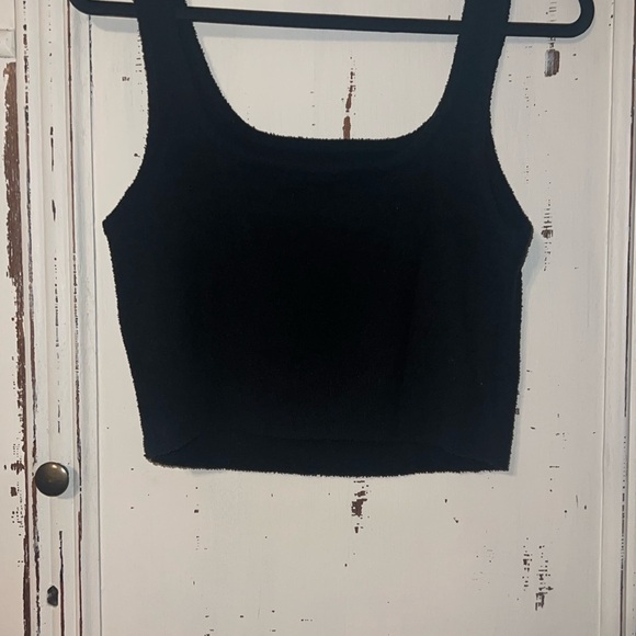 Eberjey Black Fitted Crop Tank Top - Picture 7 of 7
